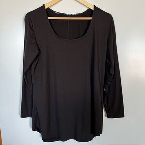 Just Cozy Black Long Sleeve Top Large